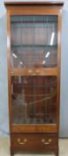 Glazed gun cabinet, W56 x D24 x H158cm