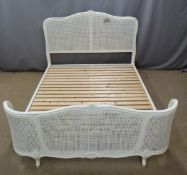 Bergere cane double bed