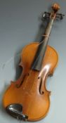 Jean Baptiste Vuillaume à Paris copy late 19th / early 20thC violin with 37.75cm two piece back