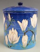 Dennis China Works covered jar decorated with magnolia