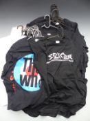 Approximately 30 music related t shirts including Nine Inch Nails, Levellers, The Selecter, The Who,