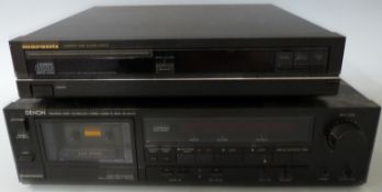Marantz CD-873 compact disc player and Denon DR-M12HX stereo cassette