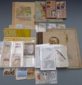 Collection of cigarette and trade cards, loose and in albums, including Kensitas Silks, Sunripe,