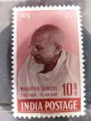 India Gandhi 1948 10s unmounted mint and other stamps