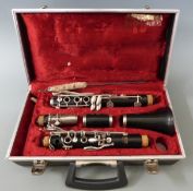 Cased Boosey and Hawkes composite bodied clarinet