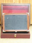 Three table top display cabinets, largest 59 x 47cm