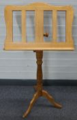 A contemporary oak lectern / music stand