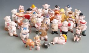 A quantity of Piggies figures