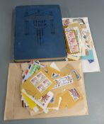 Standard stamp album and contents and two packets of loose stamps