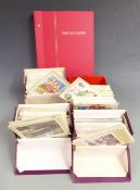 A large quantity of PHQ cards in four boxes and an album