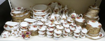 Approximately 170 pieces of Royal Albert Old Country Roses dinner, tea and decorative ware