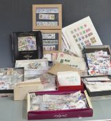 A box of all world stamps, very large quantity, loose and in packets