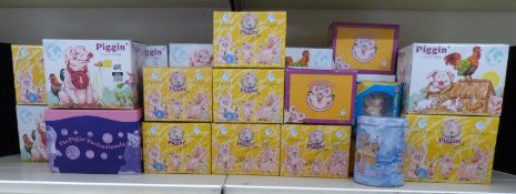 Thirty-eight Piggin ornaments, all in original boxes