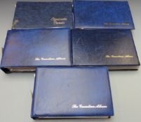 Five albums of military interest cigarette cards including Hignett Brothers, Wills, Lambert &