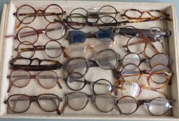 Nineteen pairs of faux tortoiseshell and similar vintage spectacles, circa 19th century and later,