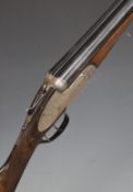Denton & Kennell of Somerton 12 bore side by side ejector shotgun with scrolling engraving to the