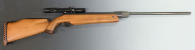 Feinwerkbau Sport 124 .177 air rifle with semi-pistol grip, adjustable trigger and Bushnell 3x-7x