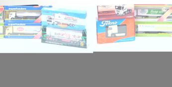 Twelve Corgi and similar diecast model lorries including Truckfest, Superhaulers, Hauliers of