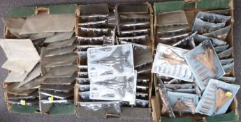 Eighty-six GE Fabri 1:100 scale model military aeroplanes, all in original blister packed boxes.