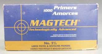 Nine-hundred Magtech No. 2½ large pistol & revolver primers, all in original boxes.