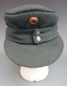 WW2 German field cap with Edelweiss side badge