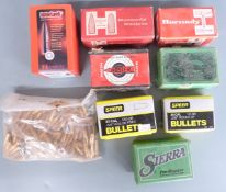 One-hundred bullets including Speer .308, Sierra Pro-Hunter .323, Hornady Interlock etc, most in