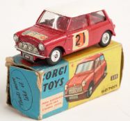 Corgi Toys diecast model Austin Seven 1966 R.A.C. International Rally B.M.C. Mini-Cooper 'S' with