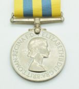 British Army Korea Medal named to 22522434 Pte E Cross, King's Regiment