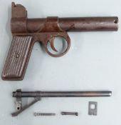 Webley Junior .177 air pistol with reeded metal grips, serial number JJ8808.