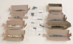 Twenty-three Nevis-Neptun and similar diecast model waterline ships, some in original boxes.