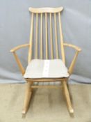 Ercol small light elm rocking chair, H90cm