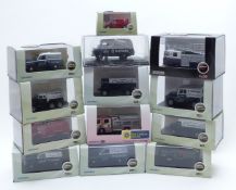 Thirteen Oxford Diecasts 1:76 scale diecast model vehicles including Oxford Fire, Oxford Commercials