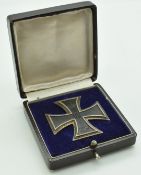 German Army WW1 white metal Iron Cross first class, marked CD800 to reverse