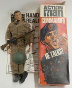 Palitoy Action Man Talking Commander action figure doll, in original box.