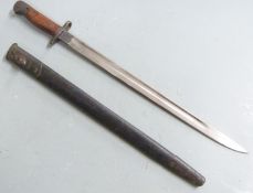 British 1907 pattern sword bayonet with cleaning hole in pommel, Wilkinson makers, some clear stamps