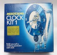 Meccano Clock Kit 1, in original box.