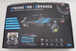 Xtreme Pro Advance High Performance radio controlled folding HD camera drone, in original box.