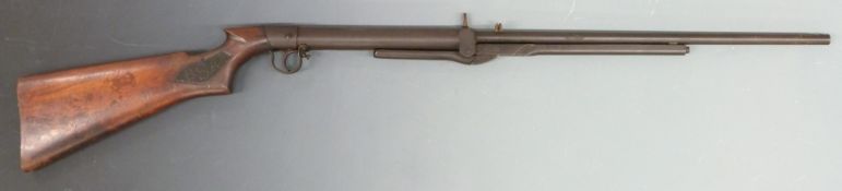 BSA Standard No. 2 .22 air rifle with named, chequered and shaped grip, storage compartment to the