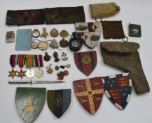 WW2 medals, badges and ephemera, believed to have been awarded to 243607 Lieut. Donald Peter