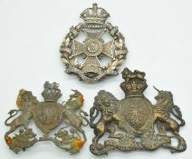 British Army Victorian Rifle Brigade officer's hallmarked silver cross belt plate, c1860, Birmingham