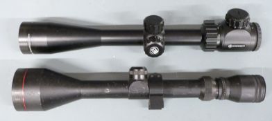 Two rifle scopes Bresser 16-18x40 and Deerfield Model 21050 3-9x50.