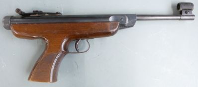 Original .177 target air pistol with shaped grip and adjustable sights, NVSN.