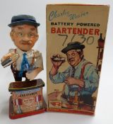 Rosko Toys Charley Weaver battery powered Bartender, 0650, in original box.