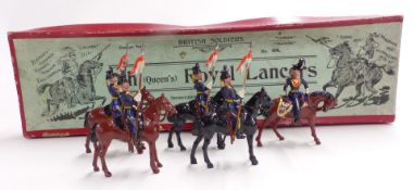 Britains model British Soldiers 9th (Queen's) Royal Lancers, 24, in original box.