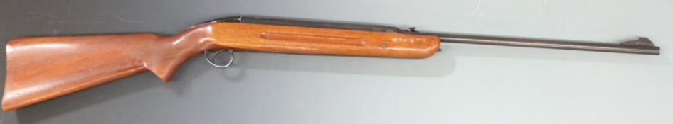 BSA Airsporter MkII .22 air rifle with semi-pistol grip and adjustable pop-up sights, serial