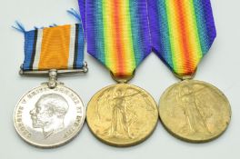 British Army three WW1 medals comprising War Medal named to 20381 Pte A Jones, Worcester Regiment
