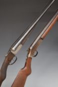 Two 12 bore shotguns one Harrington & Richardson Model 1908 with semi-pistol grip and 30 inch