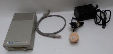 Atari Mega Computer external floppy disk drive, SF314, in original box.