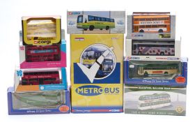 Ten Corgi, Exclusive First Editions (EFE), Atlas Editions and similar diecast model buses and