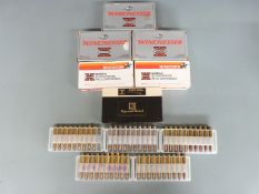 Three-hundred-and-fourteen .243 Win rifle cartridges including Winchester Super X, some in